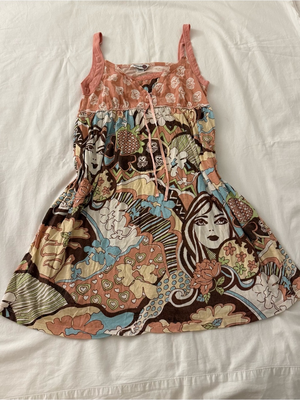 Y2K Scanty Graphic Camisole Dress
Skull Print Size M